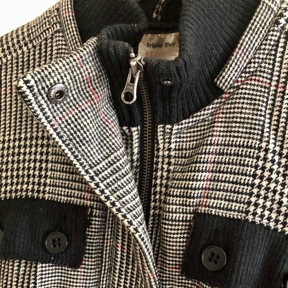 Vintage Triple Five Soul Wool Bomber Jacket Size M - Picture 3 of 9